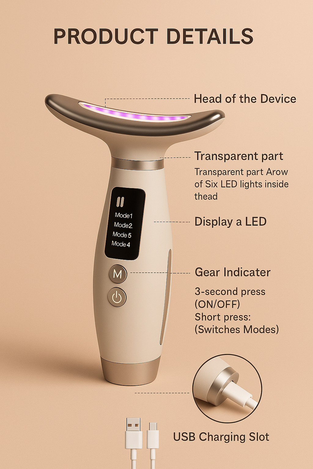 SkinVella Labs™ GlowLift EMS + LED Device