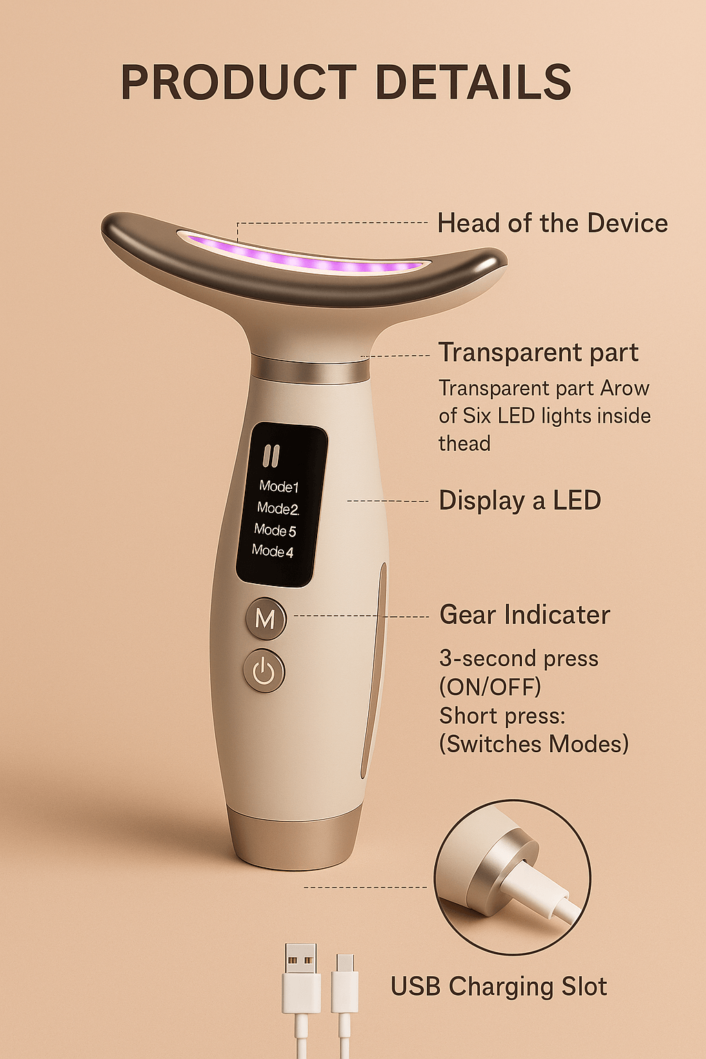 SkinVella Labs™ GlowLift EMS + LED Device