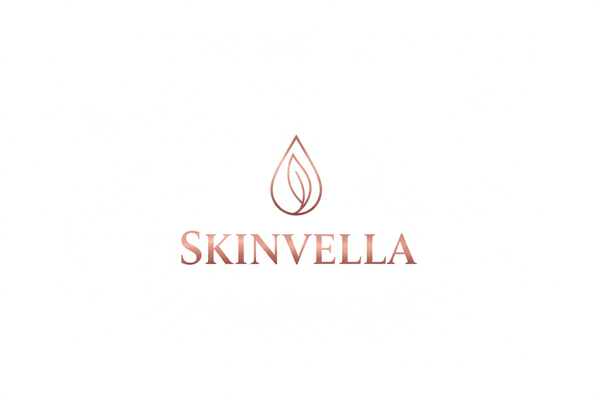 name of the company is Skinvella;make a logo rosegold with skincare vibes minimalistic